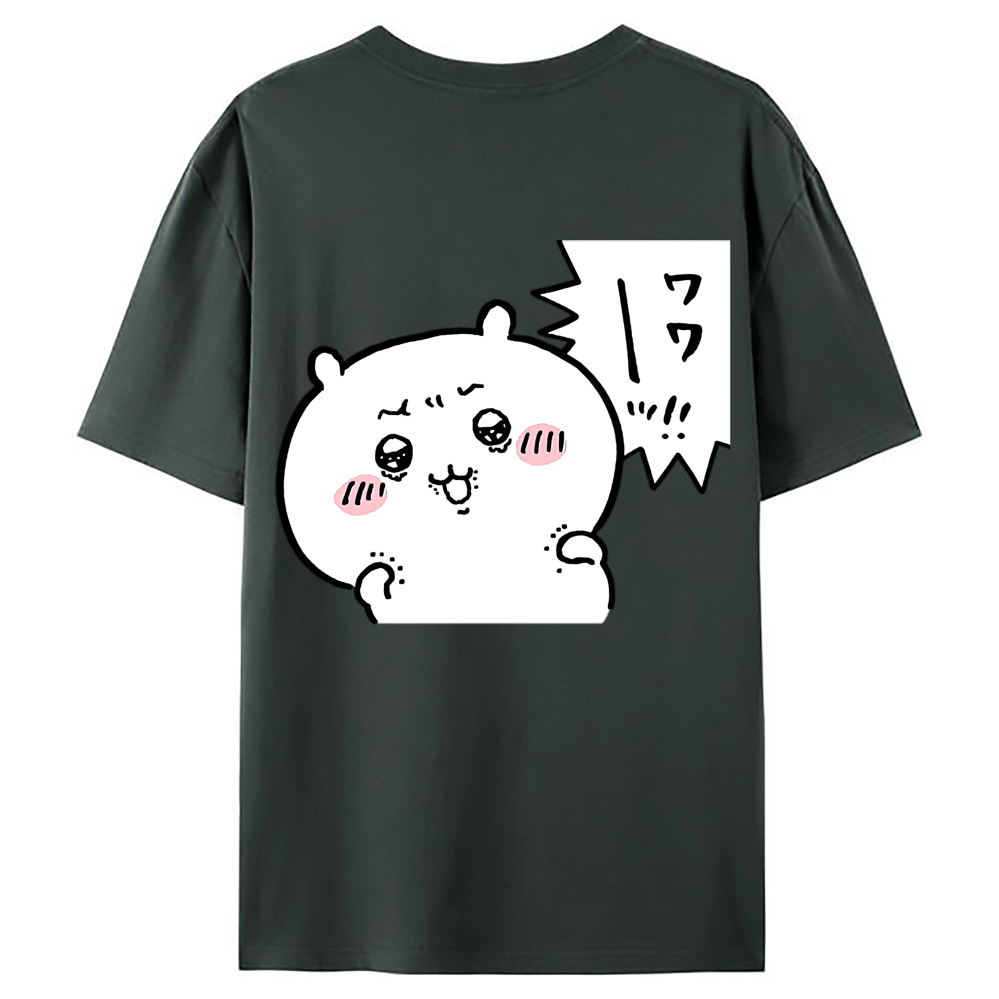 （画像用） ちいかわ ちいかわ Chii-kawa chiikawa 綿100％ メンズ半袖Tシャツ（バックプリント） 通気性